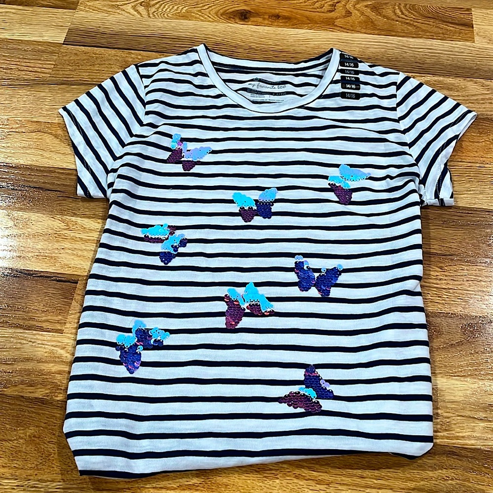 My Favorite Tee brand Girls Butterfly T-shirt